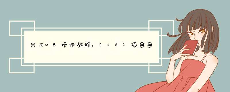 用友U8操作教程：[26]项目目录维护